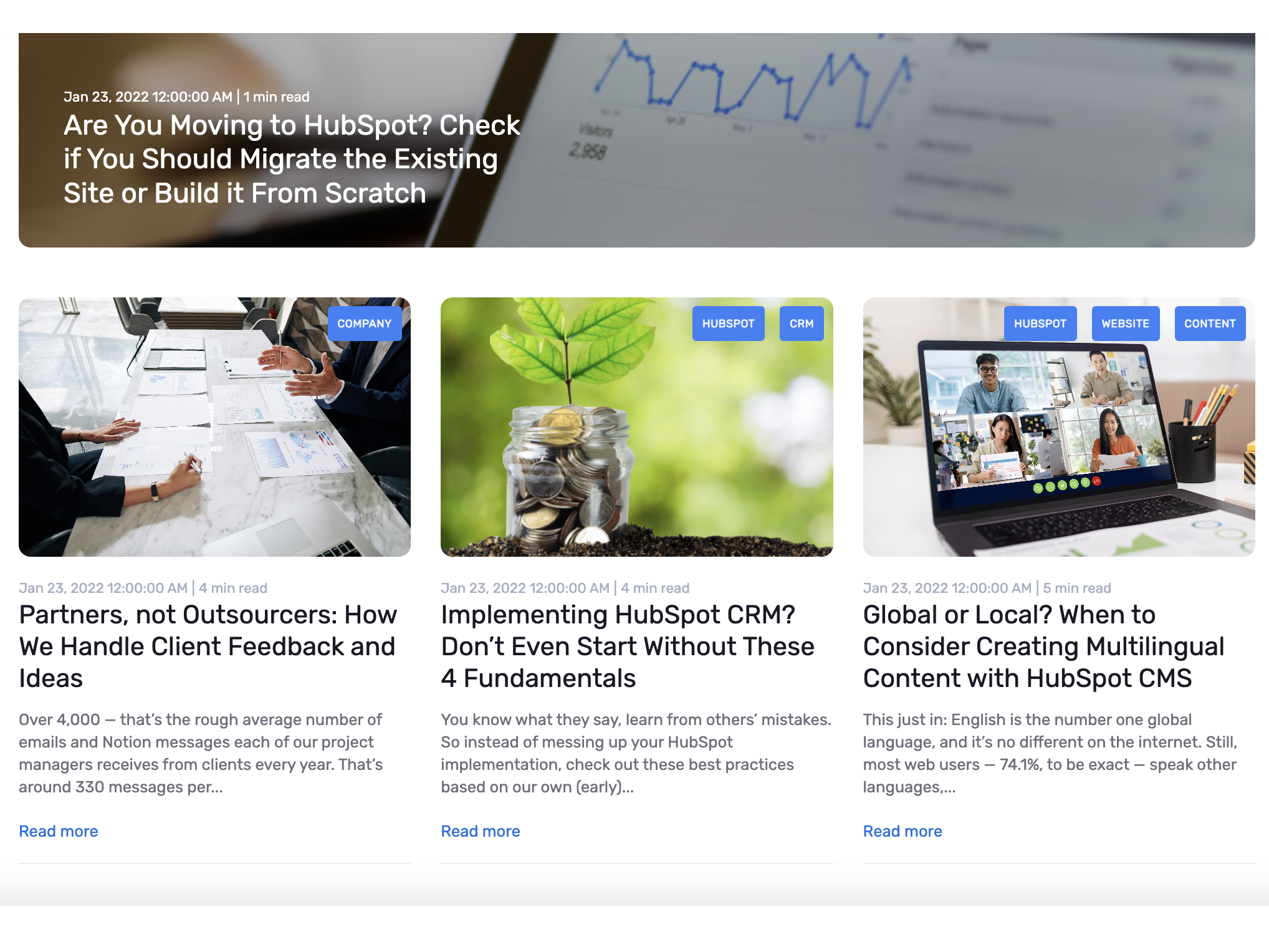 The blog with a subscription module