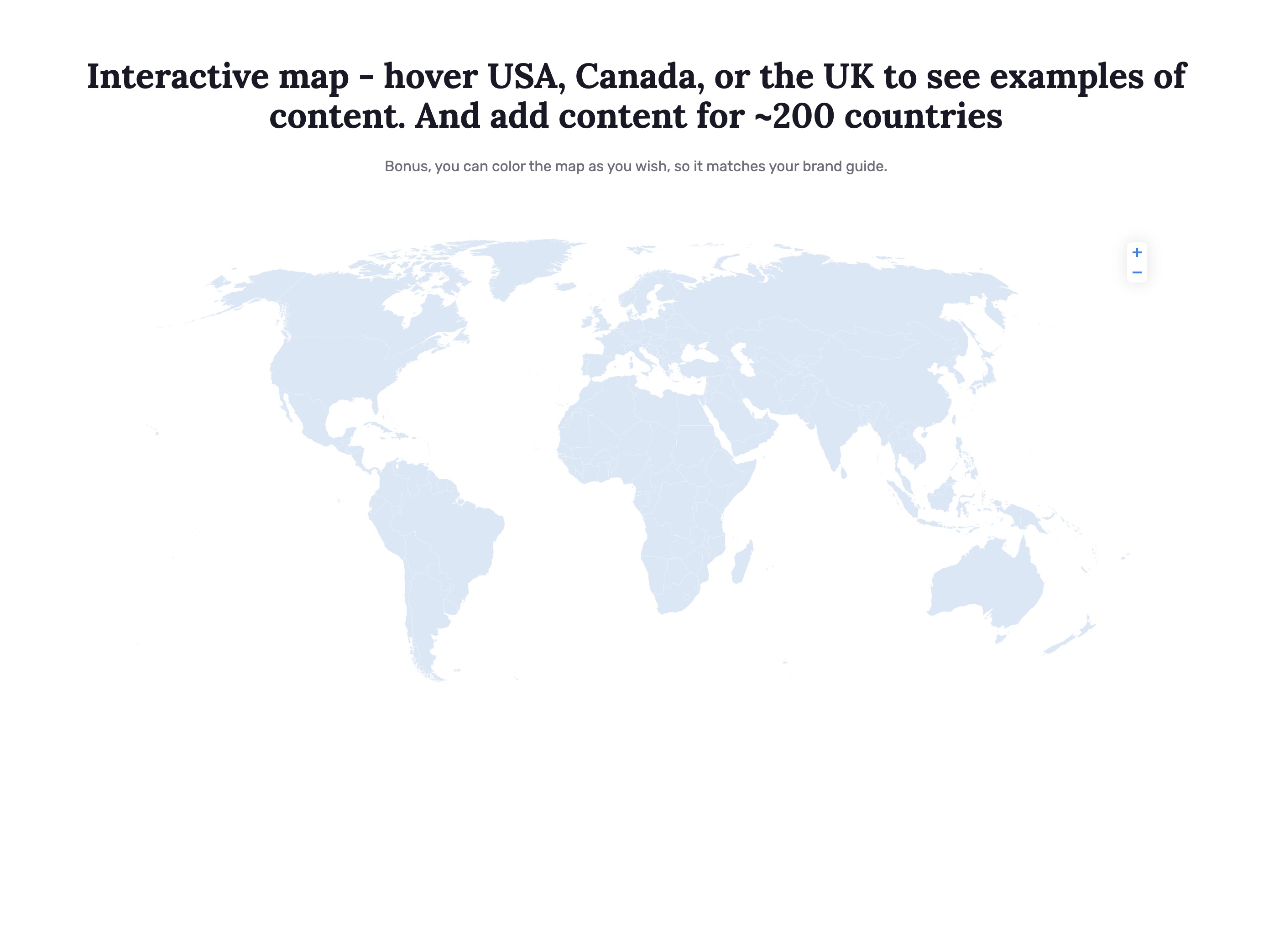 Interactive world map